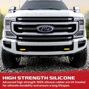 Recon Truck Accessories - 264004FSDYL | Recon Yellow Tow Hook Covers 2-Piece Set of Silicone Covers (2017-2023 F250, F350 Super Duty) - Image 7