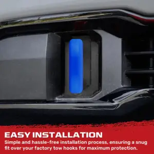 Recon Truck Accessories - 264004GMHDBL | Recon Blue Tow Hook Covers 2-Piece Set of Silicone Covers (2020-2025 Sierra 2500HD, 3500 HD) - Image 5