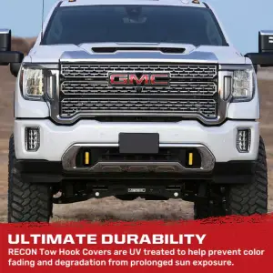 Recon Truck Accessories - 264004GMHDYL | Recon Yellow Tow Hook Covers 2-Piece Set of Silicone Covers (2020-2025 Sierra 2500HD, 3500 HD) - Image 8