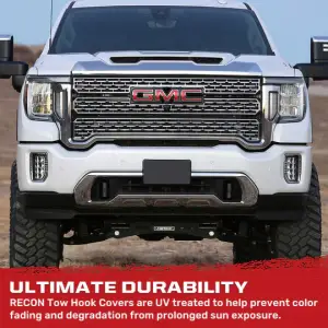 Recon Truck Accessories - 264004GMLDBK | Recon Black Tow Hook Covers 2-Piece Set of Silicone Covers (2020-2025 Sierra 1500) - Image 7