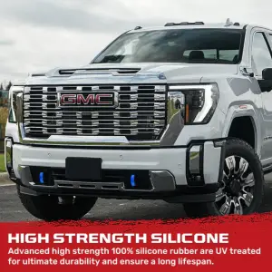 Recon Truck Accessories - 264004GMLDBL | Recon Blue Tow Hook Covers 2-Piece Set of Silicone Covers (2020-2025 Sierra 1500) - Image 8