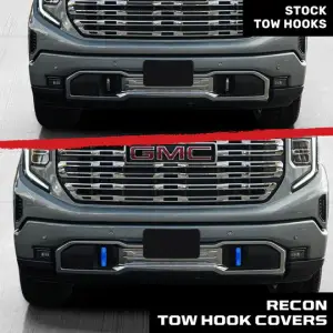 Recon Truck Accessories - 264004GMLDBL | Recon Blue Tow Hook Covers 2-Piece Set of Silicone Covers (2020-2025 Sierra 1500) - Image 6
