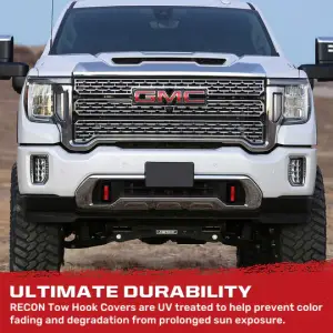 Recon Truck Accessories - 264004GMLDRD | Recon Red Tow Hook Covers 2-Piece Set of Silicone Covers (2020-2025 Sierra 1500) - Image 8