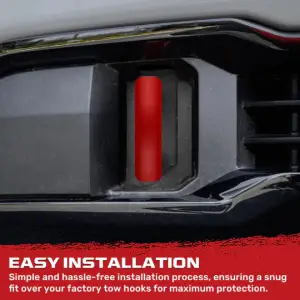 Recon Truck Accessories - 264004GMLDRD | Recon Red Tow Hook Covers 2-Piece Set of Silicone Covers (2020-2025 Sierra 1500) - Image 5