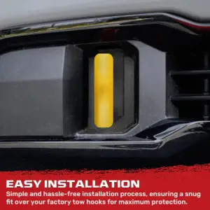 Recon Truck Accessories - 264004GMLDYL | Recon Yellow Tow Hook Covers 2-Piece Set of Silicone Covers (2020-2025 Sierra 1500) - Image 5