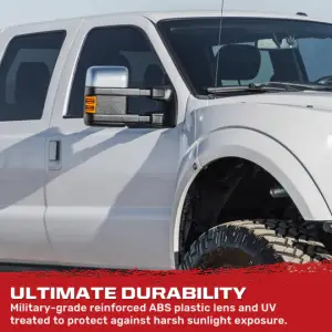 Recon Truck Accessories - 264140BKS | RECON Side Mirror Lenses (2-Piece Set) Ultra High Power Amber Running Lights & Scanning Amber Turn Signals Smoked Lens (2008-2016 F250, F350 Super Duty) - Image 5
