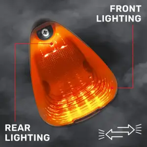 Recon Truck Accessories - 264143AMHPAM | Recon 5-Piece Amber Cab Roof Light Kit 2-Way Front & Rear Facing Ultra High-Power Amber LEDs Amber Lens (1999-2016 F250, F350 Super Duty For Models That DID NOT Come With Factory Cab Lights) - Image 5