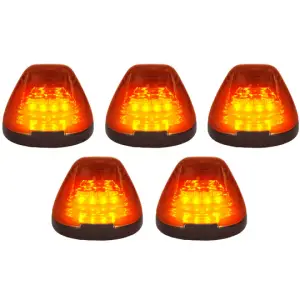 Recon Truck Accessories - 264143AMHPAM | Recon 5-Piece Amber Cab Roof Light Kit 2-Way Front & Rear Facing Ultra High-Power Amber LEDs Amber Lens (1999-2016 F250, F350 Super Duty For Models That DID NOT Come With Factory Cab Lights) - Image 4