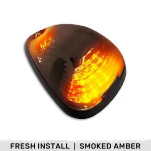 Recon Truck Accessories - 264143BKHPAMX | Recon 1-Piece Smoked Cab Roof Light Kit 2-Way Front & Rear Facing Ultra High-Power Amber LEDs Smoked Lens (1999-2016 F250, F350 Super Duty For Models That DID NOT Come With Factory Cab Lights) - Image 2