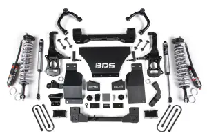 BDS1851PSS | BDS Suspension 4 Inch Lift Kit For Chevrolet Silverado Or GMC Sierra 1500 4WD | Gas, Fox 2.5 Performance Elite Coil-Over With DSC Reservoir Adjuster Series Shocks, Rear Fox 2.0 Performance Series Shock
