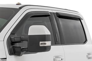 Rough Country - 931524 | Rough Country Side Window Deflectors Tape On Rain Guard For Ford F-150 / F-250 Super Duty / F-350 Super Duty - Image 2