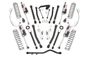 67444 | Rough Country 4 Inch Lift Kit X Series For Jeep Wrangler JK 2WD/4WD | 4 Door, M1R Monotube Shocks