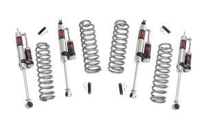 67844 | Rough Country 2.5 Inch Lift Kit For Jeep Wrangler JK 4WD | 2 Door, M1R Monotube Shocks