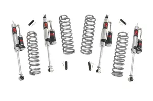 67944 | Rough Country 2.5 Inch Lift Kit For Jeep Wrangler JK 2WD/4WD | 4 Door, M1R Monotube Shocks