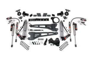 BDS1980FPE | BDS Suspension 7 Inch Lift Kit With Radius Arm For Ford F-250 / F-350 Super Duty 4WD | Diesel, Fox 2.5 Performance Elite Coil-Over Conversion, Rear Lift Block Kit, Fox 2.5 Performance Elite Shocks