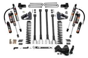 BDS1999FPE | BDS Suspension 5 Inch Lift Kit With 4 Link For Ford F-250 / F-350 Super Duty 4WD | Gas, Rear Lift 4 Inch Block Kit, Fox 2.5 Performance Elite Shocks