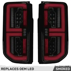 Recon Truck Accessories - 264279LEDBK | Recon Tail Lights High Powered OLED Bar Style Running & LED Brake Lights, Includes OLED Startup Sequence | Smoked, Replaces OEM LED - Image 3