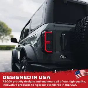 Recon Truck Accessories - 264279LEDBK | Recon Tail Lights High Powered OLED Bar Style Running & LED Brake Lights, Includes OLED Startup Sequence | Smoked, Replaces OEM LED - Image 5