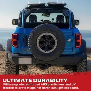 Recon Truck Accessories - 264279LEDBK | Recon Tail Lights High Powered OLED Bar Style Running & LED Brake Lights, Includes OLED Startup Sequence | Smoked, Replaces OEM LED - Image 9