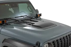 Rough Country - HS60010-PSC | Rough Country Hood Scoop For Jeep Gladiator JT/Wrangler JL 4WD | Billet Silver - Image 2