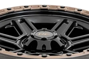 Rough Country - 79180917A | Rough Country 79 Series Wheel | One-Piece / Semi Gloss Black With Bronze Ring / 18x9 / 6x135 / 0mm - Image 4