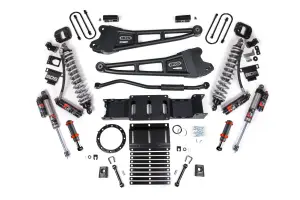 BDS2118PESB | BDS Suspension 3 Inch Lift Kit With Radius Arm For Ram 3500 4WD | Fox 2.5 Performance Elite Coil Over Conversion, Rear Lift 2 Inch Block Kit With Overload, Front Fox 2.0 Hydro Bump Stop, Indexing Ring 8 Bolt