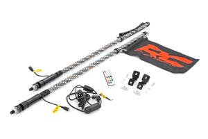 93199 | Rough Country LED Whip Light Kit For Can-Am Defender/Segway UT6/UT10 | With 4 Inch LED Whip Lights