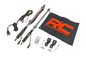 93200 | Rough Country LED Whip Light Kit For Can-Am Defender/Segway UT6/UT10 | With 2 Inch LED Whip Lights