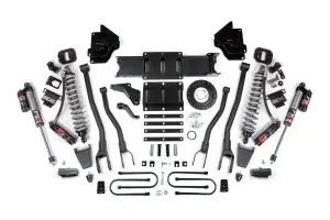 BDS2130PES | BDS Suspension 4 Inch Lift Kit With 4 Link For Ram 3500 4WD | Fox 2.5 Performance Elite Coil Over Conversion, Front Rubber Bump Stop, Indexing Ring 8 Bolt