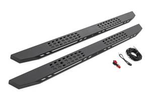57003 | Rough Country AC2 Running Boards For Chevrolet Silverado 1500 / GMC Sierra 1500 | Crew Cab, Amber/White LED
