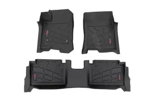 Rough Country - SM21313 | Rough Country Sure Fit Floor Mats For Chevy Colorado / GMC Canyon | Front & Second Row - Image 1
