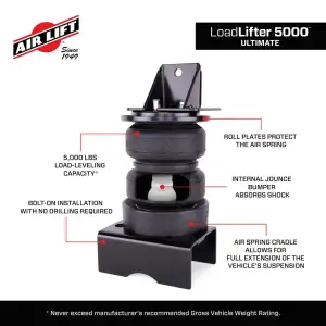 Air Lift Company - 88377 | Air Lift LoadLifter 5000 Ultimate With Universal Air Spring Cradle For Ram TRX / RHO 4WD - Image 7