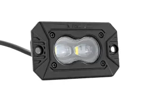 Rough Country - 70908 | Rough Country 3 X 1.75 Inch Slim Auxiliary LED Light | Pair, Black Series, Flush Mount, White SAE Fog Light - Image 2