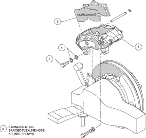 Ridetech - 11529578 | Wilwood Complete DynaPro / D8-4 Brake System - Black Calipers (1963-1982 Corvette with Tru Turn System | Pin Spindle) - Image 6