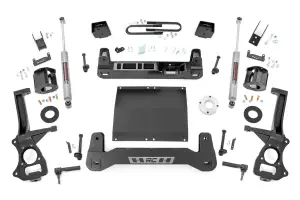 Rough Country - 111630D | Rough Country Suspension 6 Inch Lift Kit For Chevrolet Silverado 1500 RWD | With 2.7L TurboMax or 3.0L Turbo Diesel Engine, Factory Mono-Leaf Spring, Strut Spacer With N3 Rear Shocks - Image 1