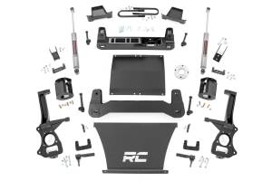 111430 | Rough Country Suspension 6 Inch Lift Kit For Chevrolet Silverado 1500 RWD | With 5.3L V8 or 6.2L V8 Engine, Factory Multi-Leaf Spring, Strut Spacers With N3 Rear Shocks