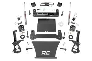 111530 | Rough Country Suspension 6 Inch Lift Kit For GMC Sierra 1500 2WD | With 5.3L V8 or 6.2L V8 Engine, Factory Mono-Leaf Spring, Strut Spacer With N3 Rear Shocks