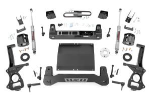 111530D | Rough Country Suspension 6 Inch Lift Kit For GMC Sierra 1500 2WD | With 2.7L TurboMax or 3.0L Turbo Diesel Engine, Factory Mono-Leaf Spring, Struts Spacer With N3 Rear Shocks