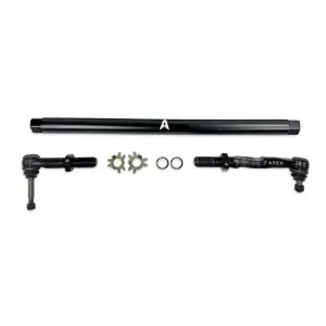 KIT371-STL | Apex Chassis Drag Link Kit For Ford F-250/F-350 Super Duty 4WD, Except Wide Track | Matte Black Powder Coated Steel