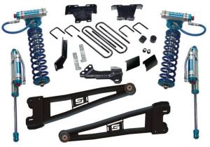 K1030KG | Superlift 4 Inch Radius Arm Lift Kit with King Coilovers and Rear Reservoir Shocks (2023-2025 F250, F350 Super Duty 4WD Diesel Engine)
