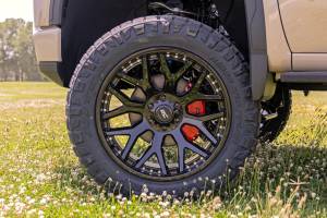 Rough Country - 71110 | Rough Country Caliper Front And Rear Covers For Chevrolet Silverado 2500 HD & 3500 HD / GMC Sierra 2500 HD & 3500 HD | Red - Image 8