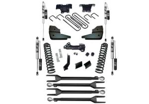 K1068FX | Superlift 4 Inch 4-Link Lift Kit with Fox 2.0 Reservoir Shocks (2023-2025 F250, F350 Super Duty 4WD Diesel Engine)