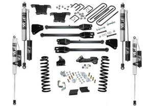 K236FX | Superlift 4 Inch Lift Kit with 4 Link Conversion and Fox Reservoir Shocks (F250, F350 Super Duty 4WD - Diesel Engine)