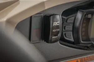 Rough Country - 710HS | Rough Country Rocker Switch 2X1 With Logo | Blue Back Light, Cab Heater - Image 2