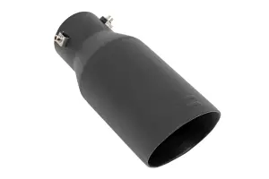 Rough Country - 96004A | Rough Country Exhaust Tip With RC Logo | Black, 2.5 - 3.125 inch Pipe - Image 1