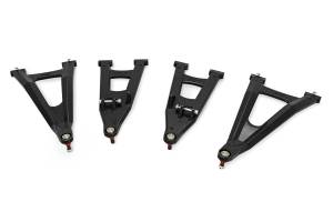 93155BLK | Rough Country Aluminum Control Arms For Polaris Ranger 1000XP | Black Finish, High Clearance With 2 Inch Forward Offset