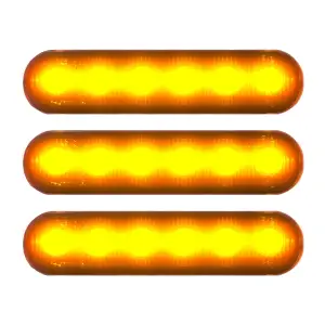 Recon Truck Accessories - 264439BK | Recon Universal 3-Pc Front Grille High Power Switchable Amber or White LED Running Lights - Smoked Lens - Image 4