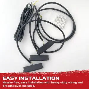 Recon Truck Accessories - 264439BK | Recon Universal 3-Pc Front Grille High Power Switchable Amber or White LED Running Lights - Smoked Lens - Image 11