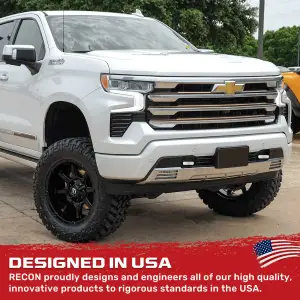 Recon Truck Accessories - 264004CHHDLEDWH  | Recon Tow Hook Covers 2-Piece Set of White Silicone Covers w LED Running Lights (2020-2025 Silverado 2500 HD, 3500 HD) - Image 8