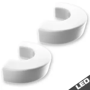 Recon Truck Accessories - 264004CHLDLEDWH  | Recon Tow Hook Covers 2-Piece Set of White Silicone Covers w LED Running Lights (2020-2025 Silverado 1500) - Image 2